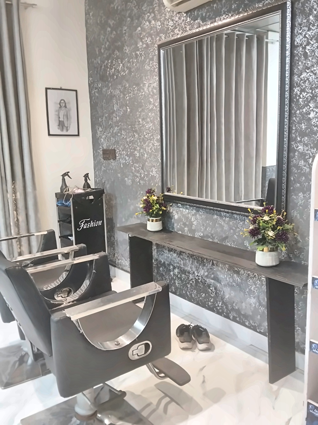 Styling station at Raheelas Beauty Studio