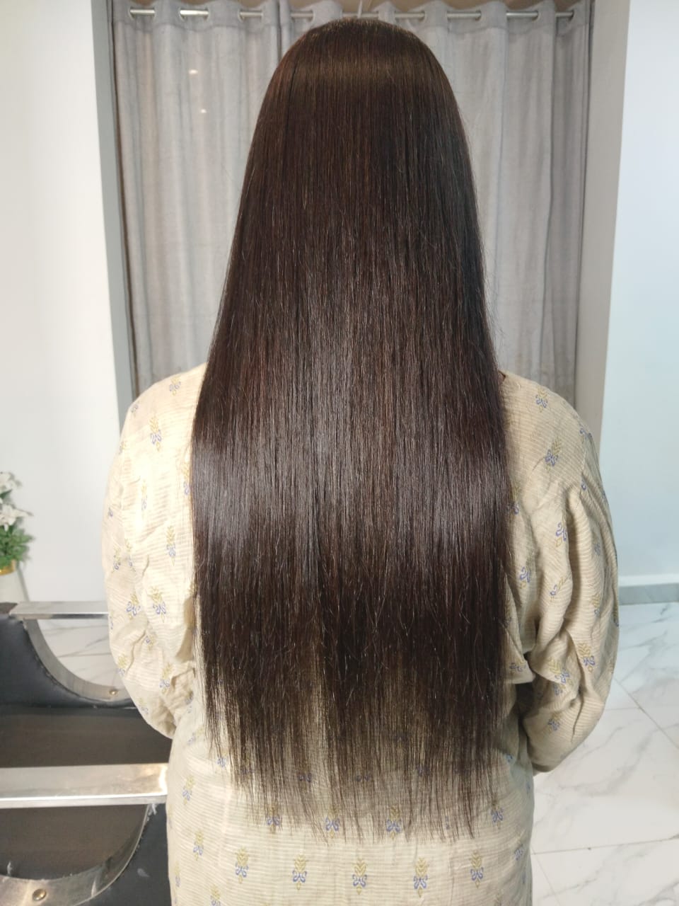 After hair treatment at Raheelas Beauty Studio